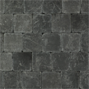 Cobblestone 20x20x6 zwart