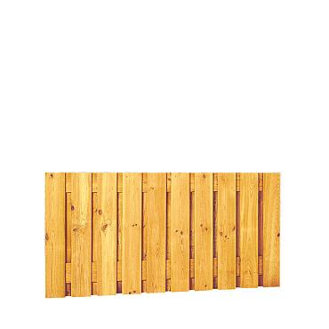 Grenen geschaafd plankenscherm 21-planks 17 mm, 180x89 cm, verticaal recht, groen geïmpregneerd