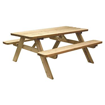 Picknicktafel Easy, 42 mm dik, bladmaat 180x70 cm, groen geïmpregneerd