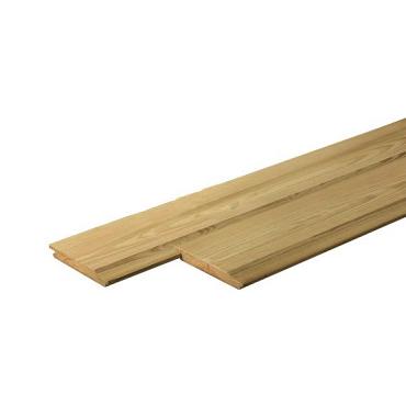 Scandinavisch vuren geschaafde plank 1.8x14.5x360 cm, groen geïmpregneerd