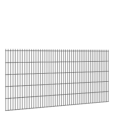 Hillfence metalen scherm, dubbele staafmat, 250x103 cm, zwart