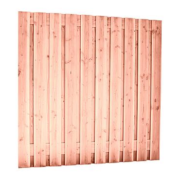 Douglas geschaafd plankenscherm 21-planks 16 mm, 180x180 cm t.b.v. betonsysteem, onbehandeld