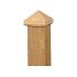 Paalornament piramide 7x7 cm hout