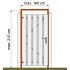 Tuindeurkozijn hardhout met aanslaglat, max 160 cm breed