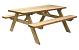 Picknicktafel Easy, 42 mm dik, bladmaat 180x70 cm, groen geïmpregneerd