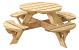 Kinderpicknicktafel rond Jimmy, doorsnede blad 63 cm, groen geïmpregneerd