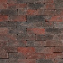 Cobblestone dikformaat 7 cm rood gen.