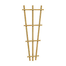 Grenen V-trellis 30-65x150 cm, groen geïmpregneerd