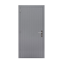 Hardhouten enkele dichte deur Prestige, linksdraaiend, 109x221 cm, grijs gegrond