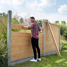 Betowood scherm douglas inclusief afdekkap 187x224 cm, kleurloos geïmpregneerd