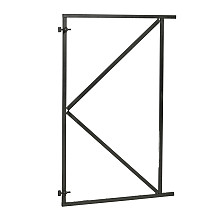 Verstelbaar stalen poortframe 100x155 cm, zwart gecoat