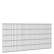 Hillfence metalen scherm, dubbele staafmat, 250x103 cm, zwart